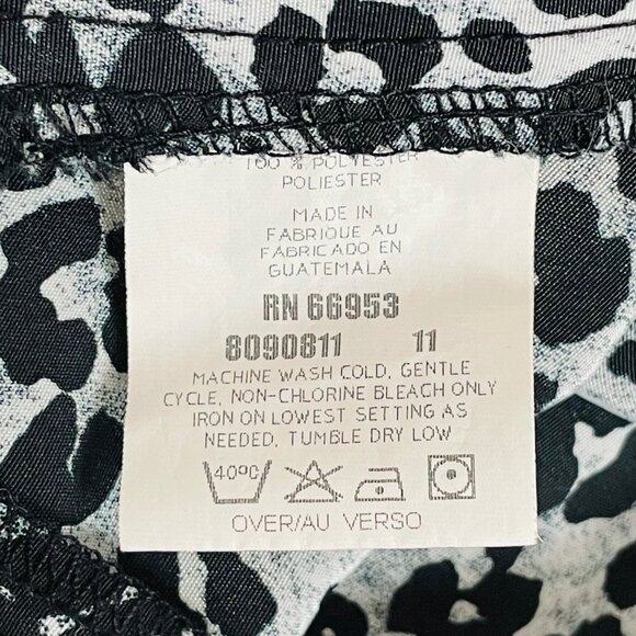 Vtg Haberdashery Leslie Fay Leopard Print Top Sz 14 Mob Wife Neutral Career - Picture 6 of 6